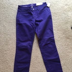 NWT Ann Taylor Loft Size 4 Purple Jeans